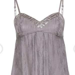 Trina Turk Silver Silk Tank - Size 12
